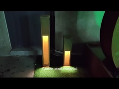 無作法で赤いCortenの鋼鉄屋外のライト ボックスの金属の屋外ランプ10Watt